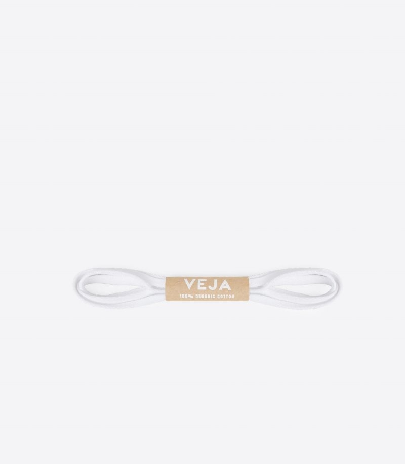 Cordones Veja Laces Organic Algodon Hombre Blancas Colombia | SSL-5892