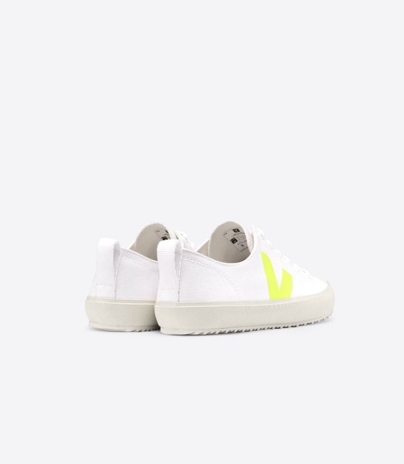 Tenis Veja Nova Lona Mujer Blancas Amarillo Colombia | TTO-0801
