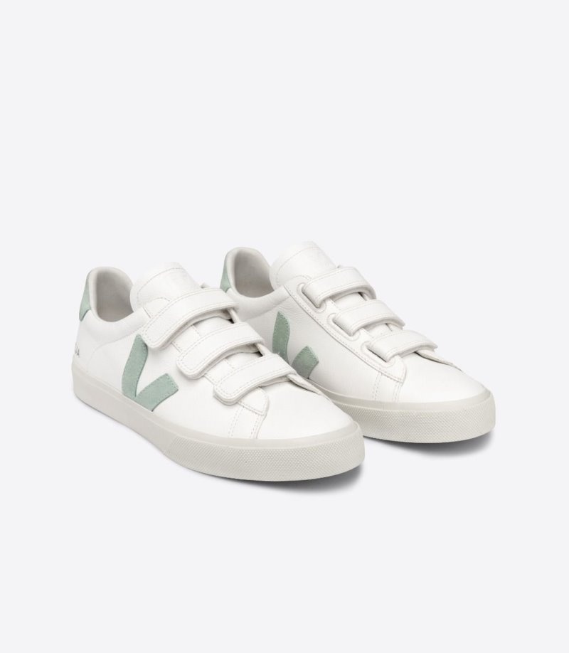 Tenis Veja Recife Chromefree Cuero Hombre Blancas Verde Claro Colombia | GHV0T1