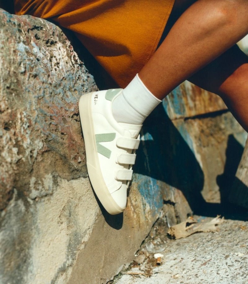Tenis Veja Recife Chromefree Cuero Hombre Blancas Verde Claro Colombia | GHV0T1