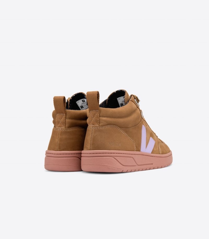 Tenis Veja Roraima Nubuck Mujer Marrones Moradas Colombia | 5Y6J9S