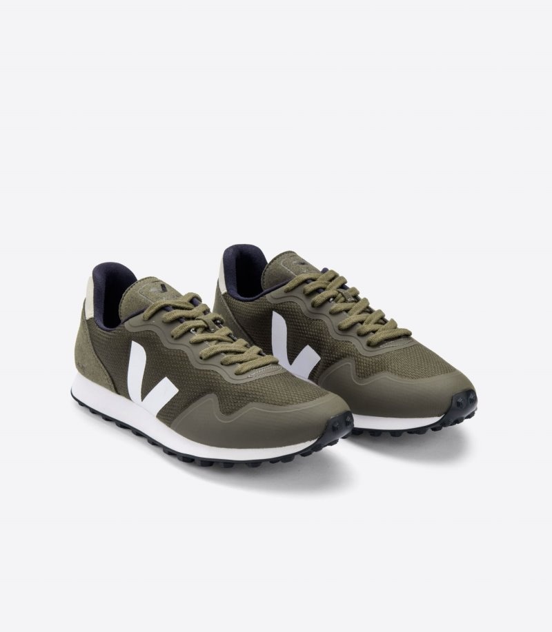 Tenis Veja Sdu B-Mesh Mujer Verde Oliva Blancas Colombia | RKU-4249