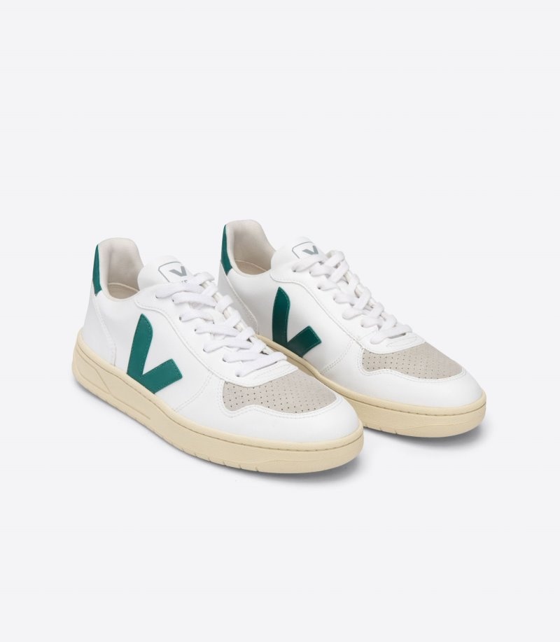Tenis Veja V-10 CWL Mujer Blancas Verde Colombia | 5AXK2W