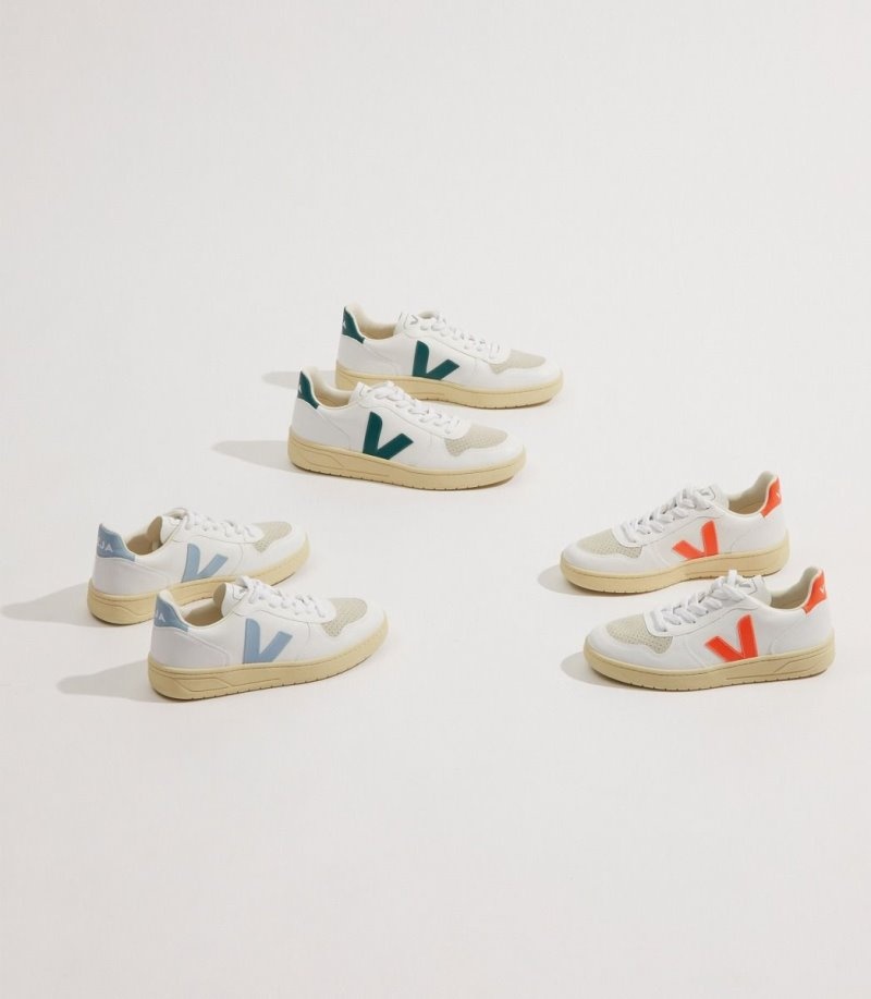 Tenis Veja V-10 CWL Mujer Blancas Verde Colombia | 5AXK2W