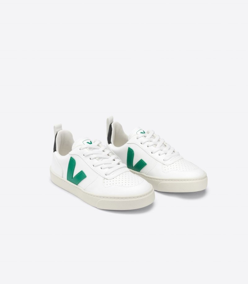 Tenis Veja V-10 Encaje CWL Niños Blancas Verde Negras Colombia | GTN-0807